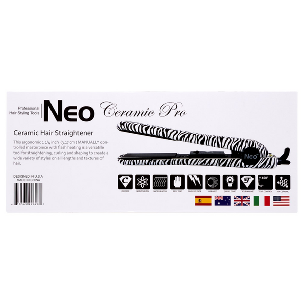 White Zebra 1" Ceramic Pro | Flat Iron
