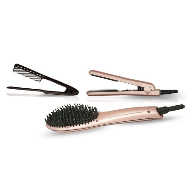 Rose Gold Heated Brush Set | Set